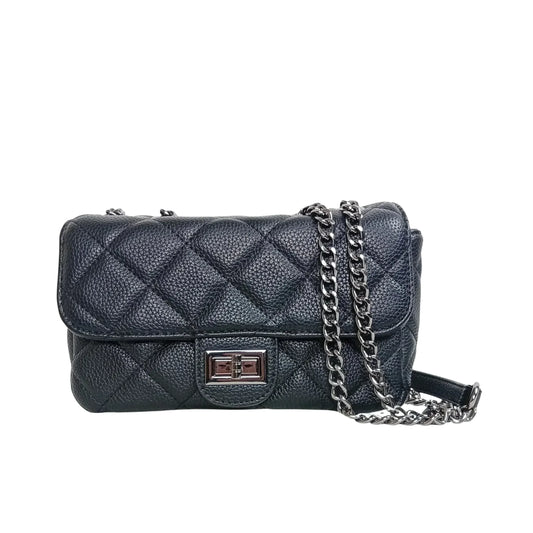 Stile Donna pouch clutch ecopelle con catena argento – dettaglio esterno