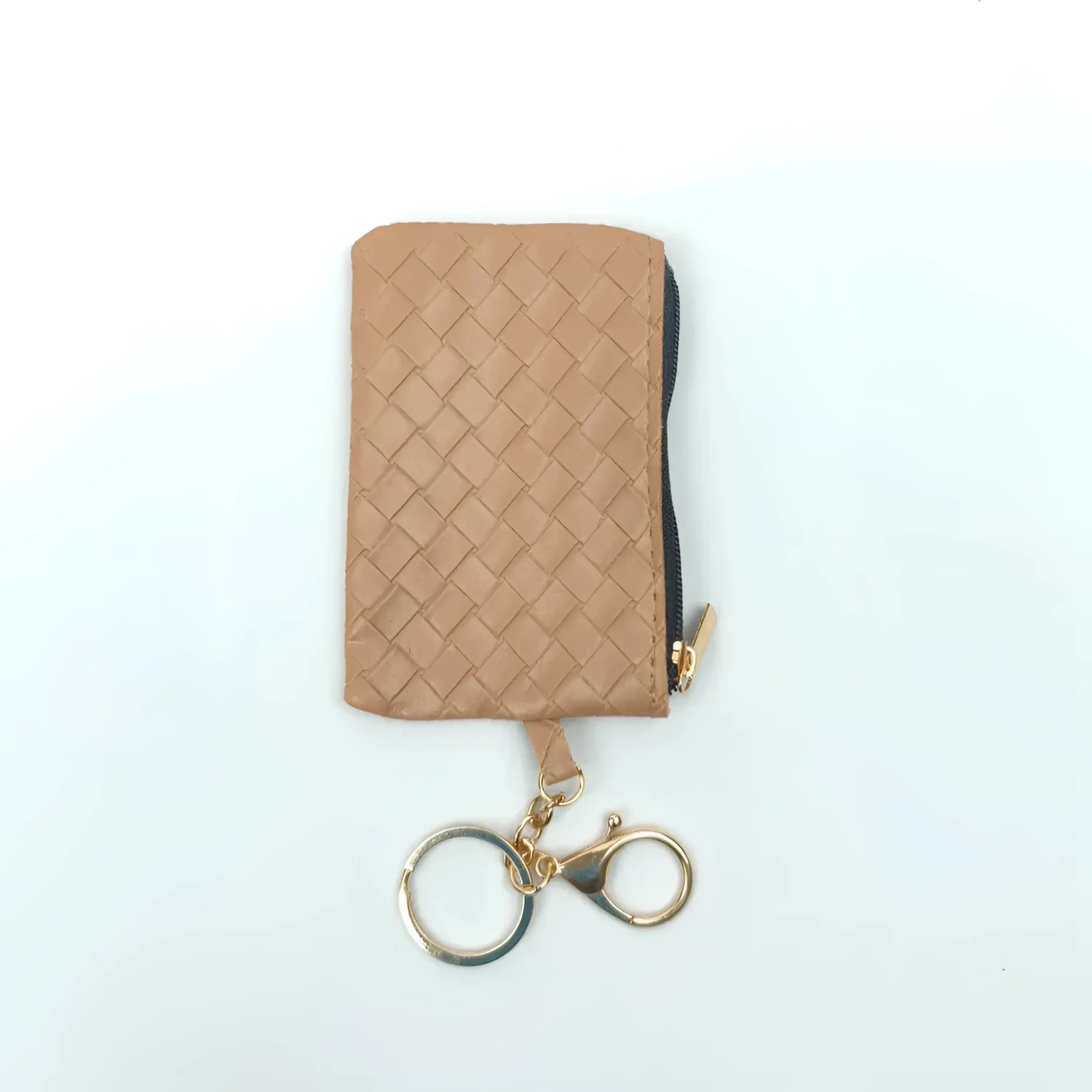 Ruby portafoglio portachiavi mini ecopelle intrecciata – con accessori abbinati