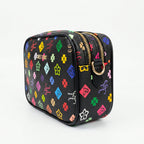 Sweet Years Borsa a Tracolla Camera Bag in Ecopelle con Stampa Monogram Multicolore - Stile Donna Bags