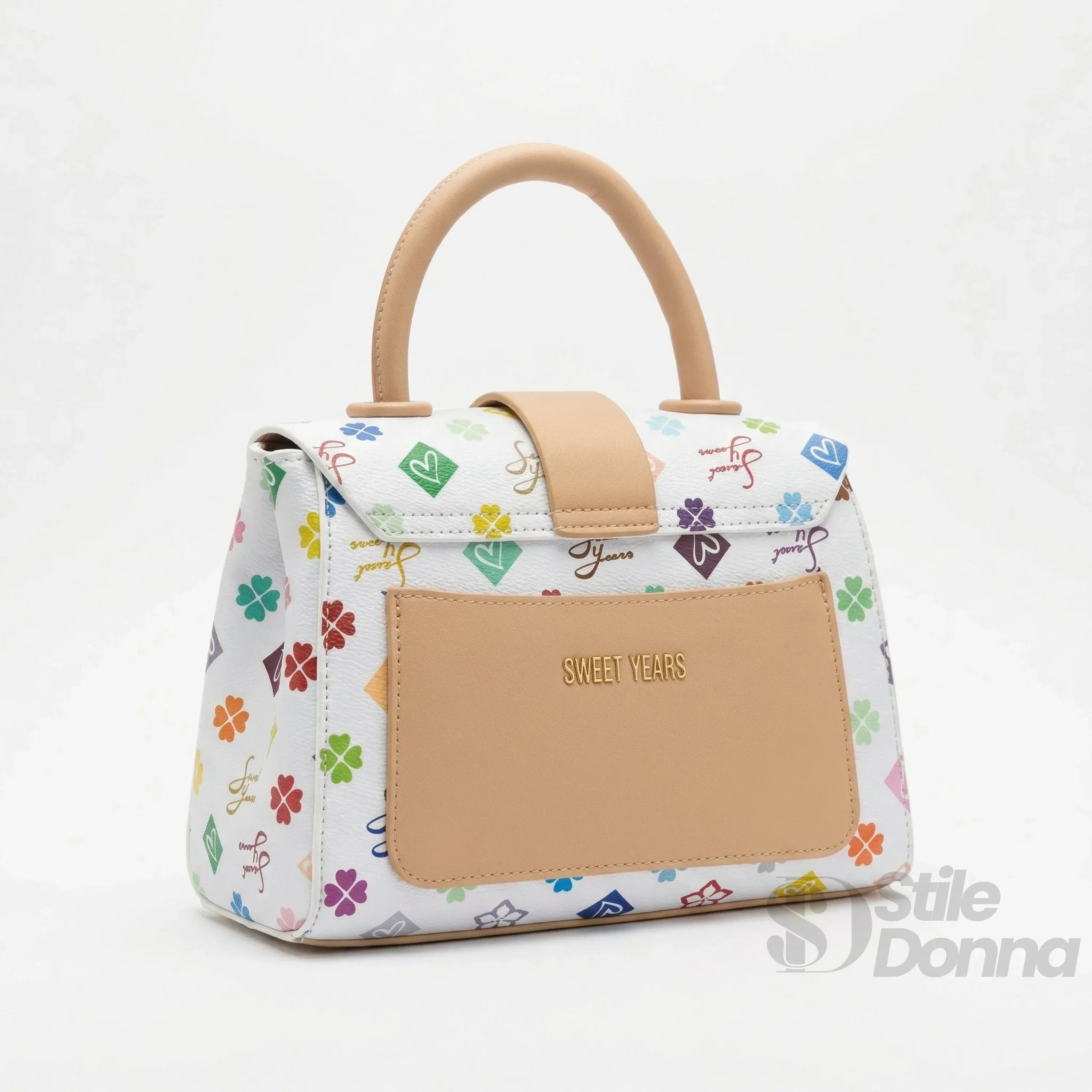 Sweet Years mini borsa a tracolla ecopelle stampa floreale – interno e tasche
