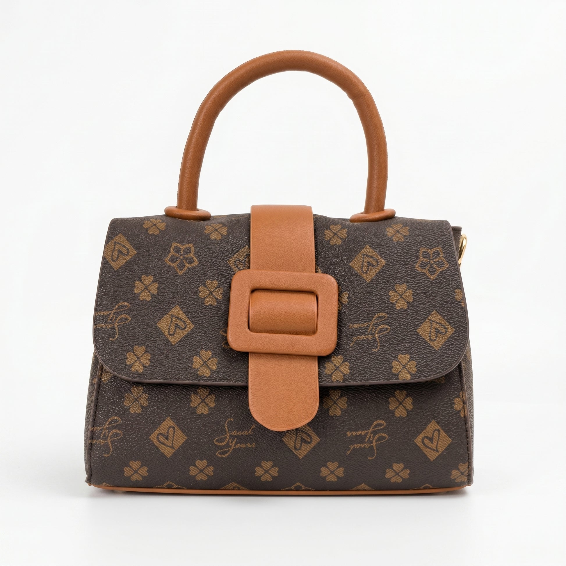Sweet Years mini borsa a tracolla ecopelle con stampa floreale – vista laterale