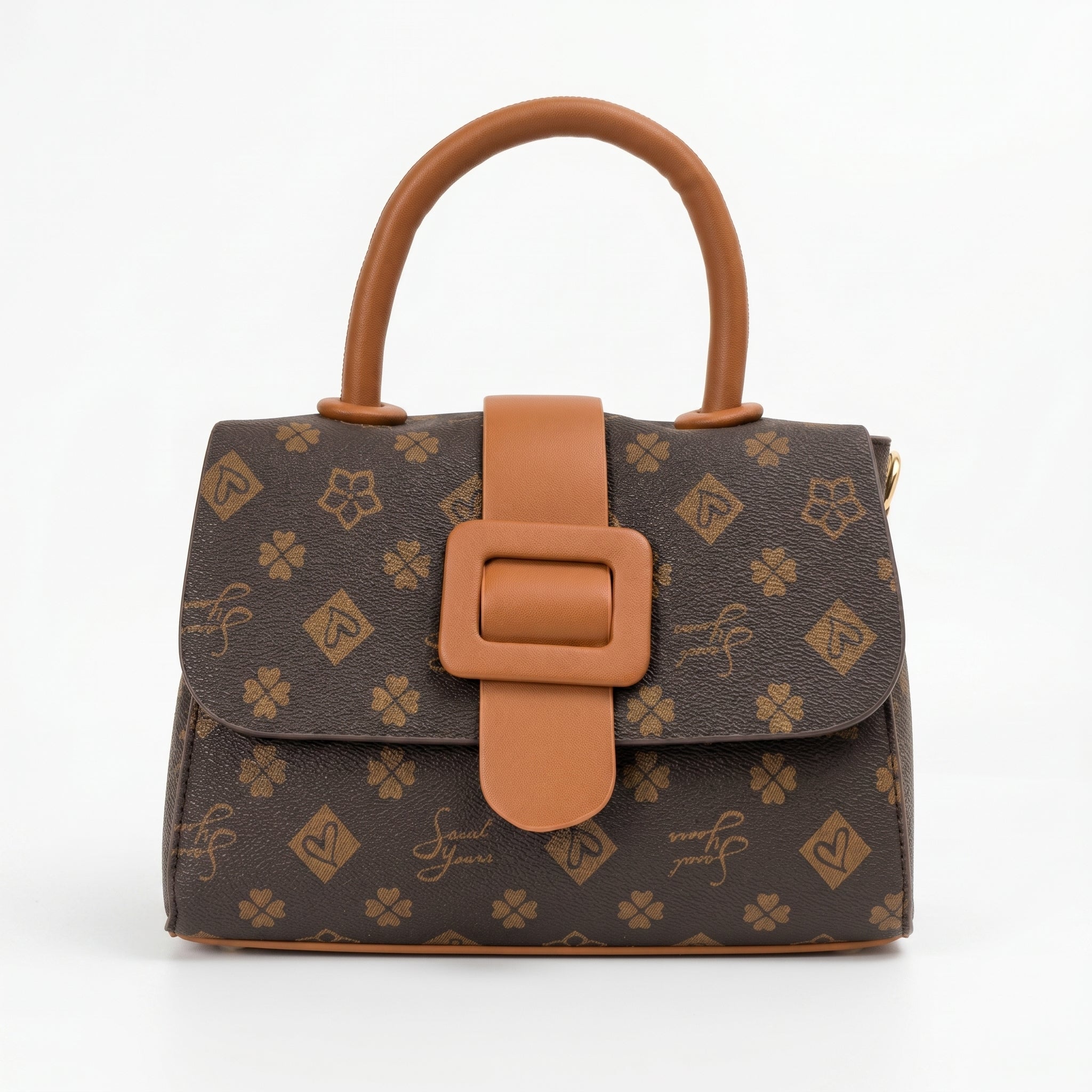 Sweet Years mini borsa a tracolla ecopelle con stampa floreale – vista laterale