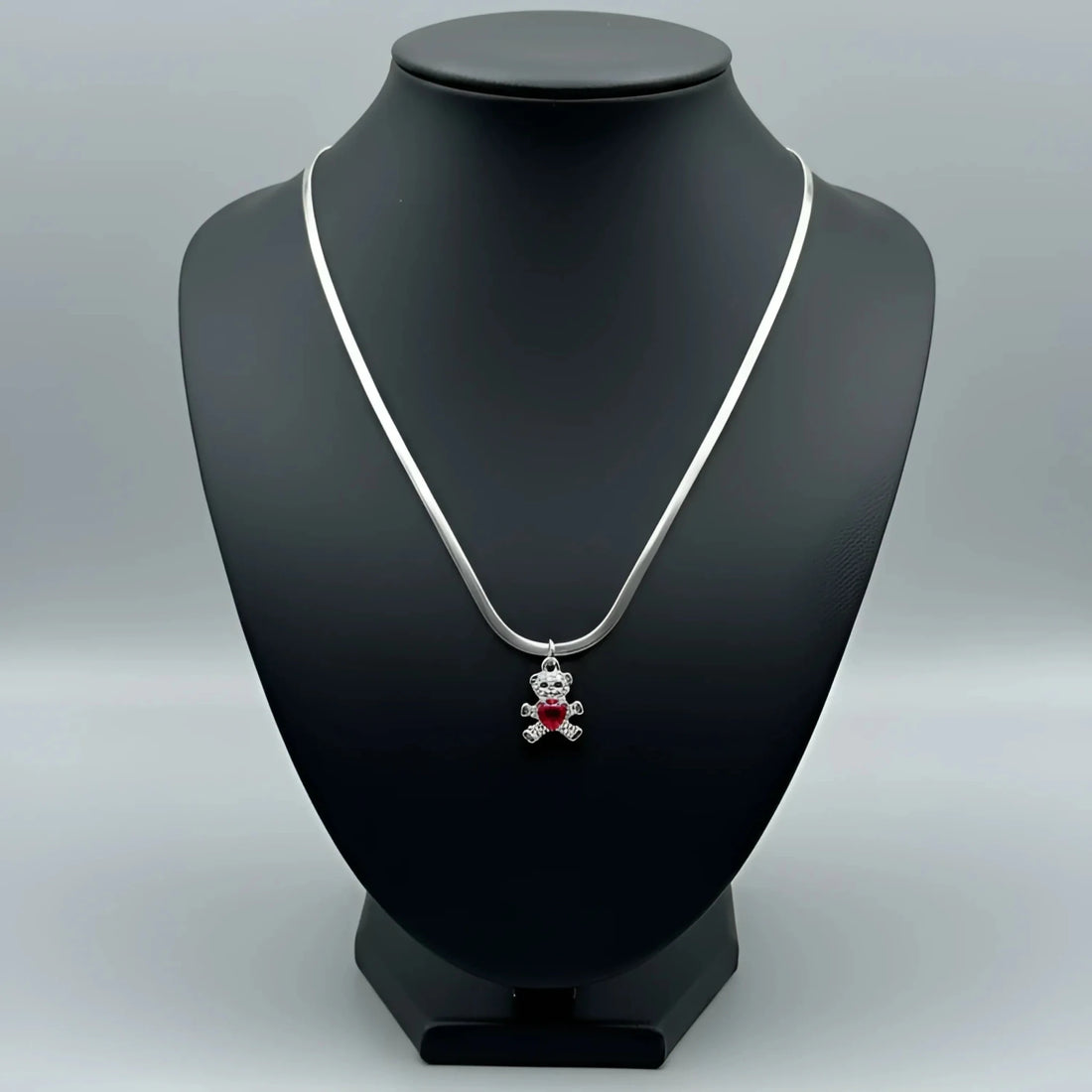 Sweetheart Collana con Ciondolo Orsetto in Argento Lucido