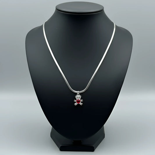 Sweetheart collana ciondolo orsetto argento lucido – dettaglio