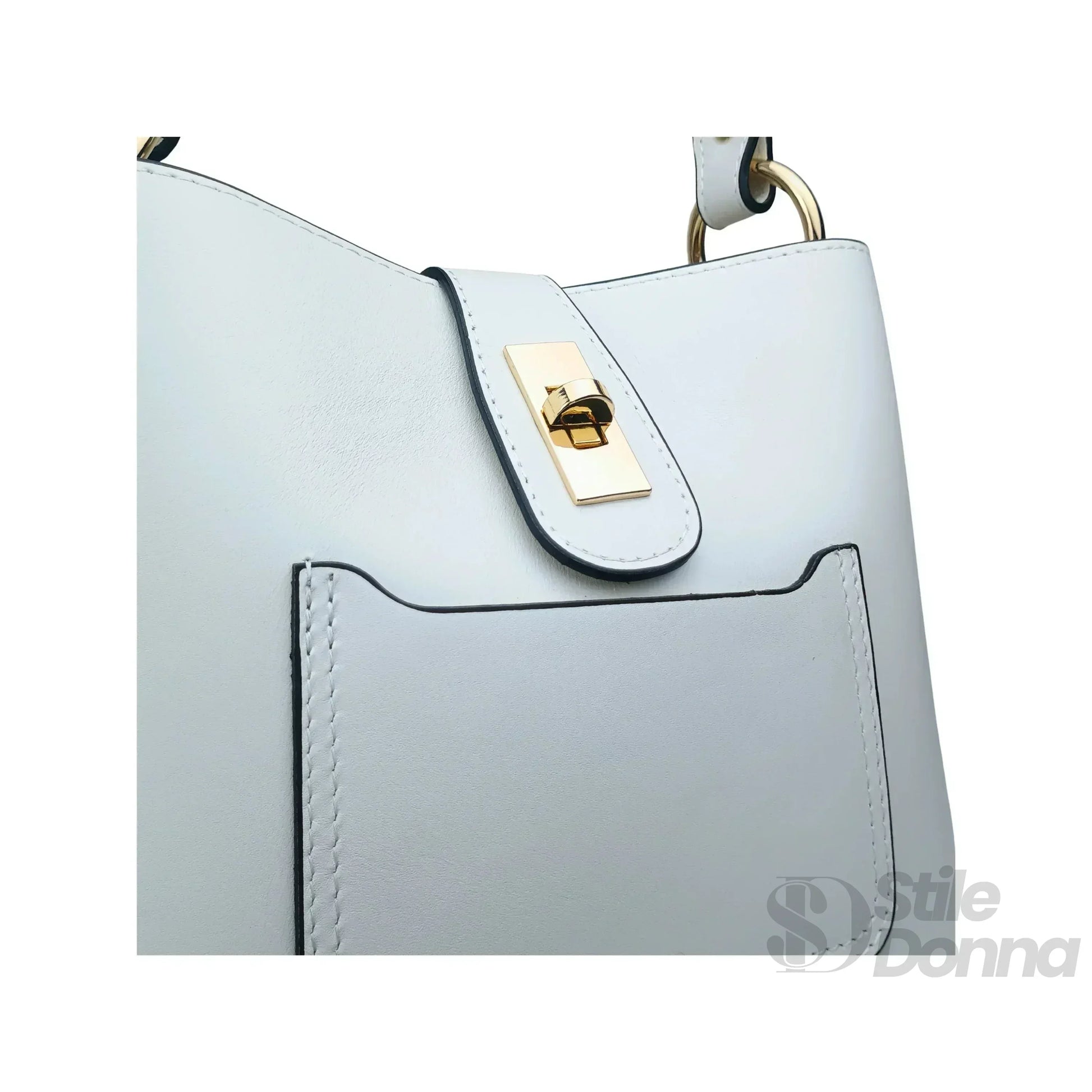 The Stile Aura borsa vera pelle made in Italy donna – borsa indossata