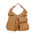 Valentini borsa hobo ecopelle marrone con finiture argentate donna – vista frontale