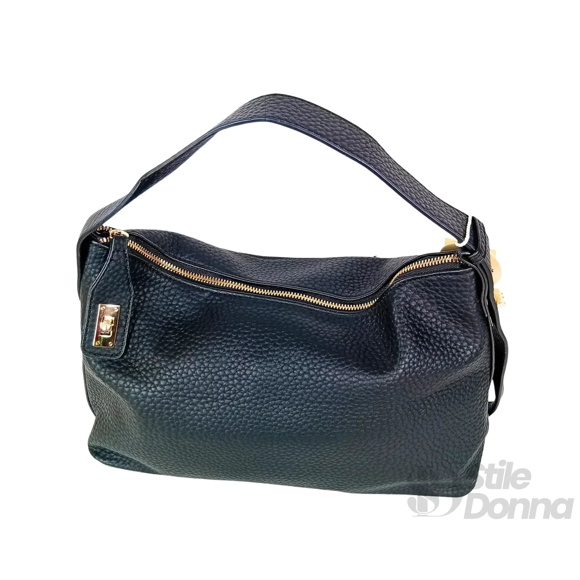 Valentini borsa hobo ecopelle nera donna – borsa indossata