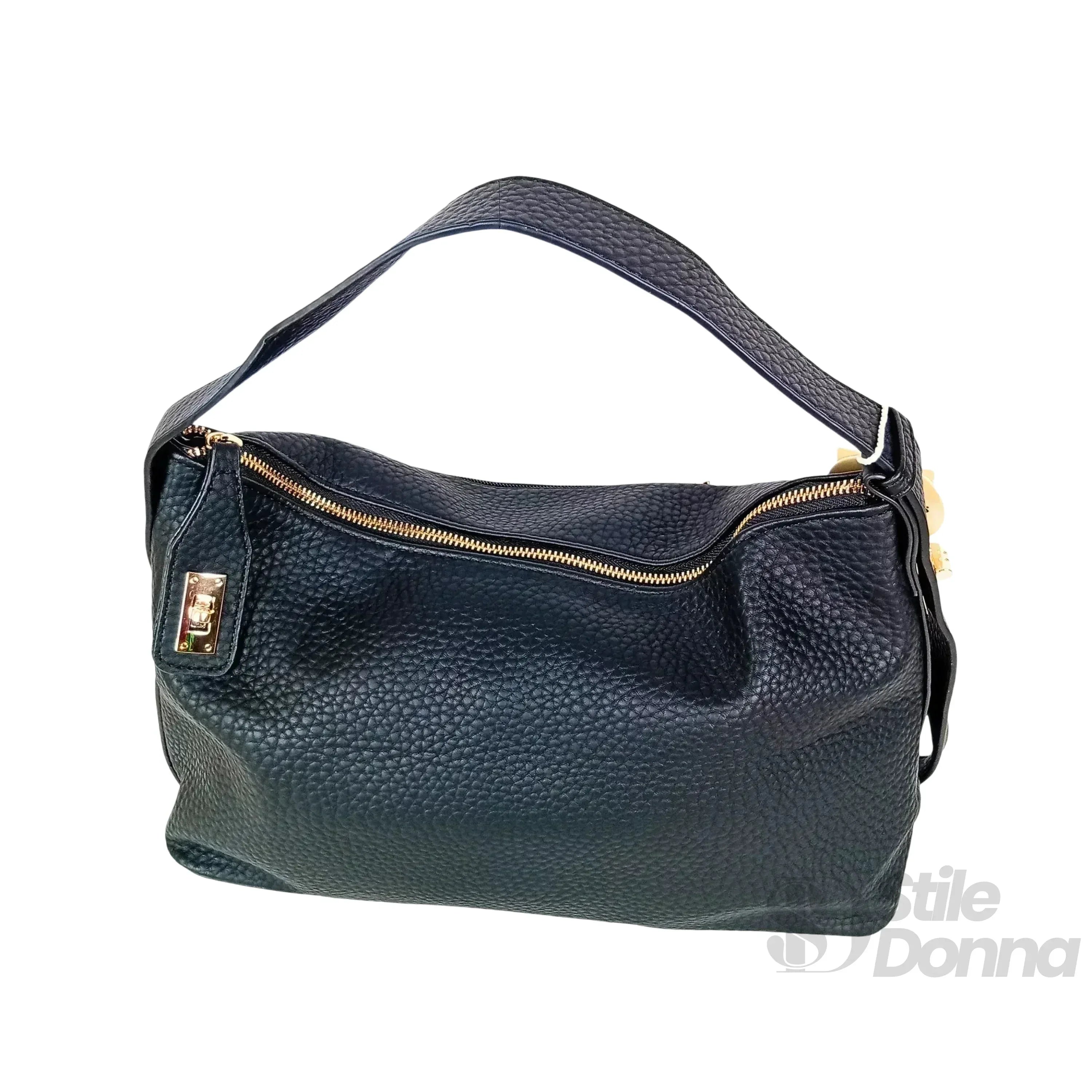 Valentini borsa hobo ecopelle nera donna – borsa indossata