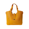 Valentini SIBI borsa tote ecopelle giallo senape con finiture dorate donna – vista frontale