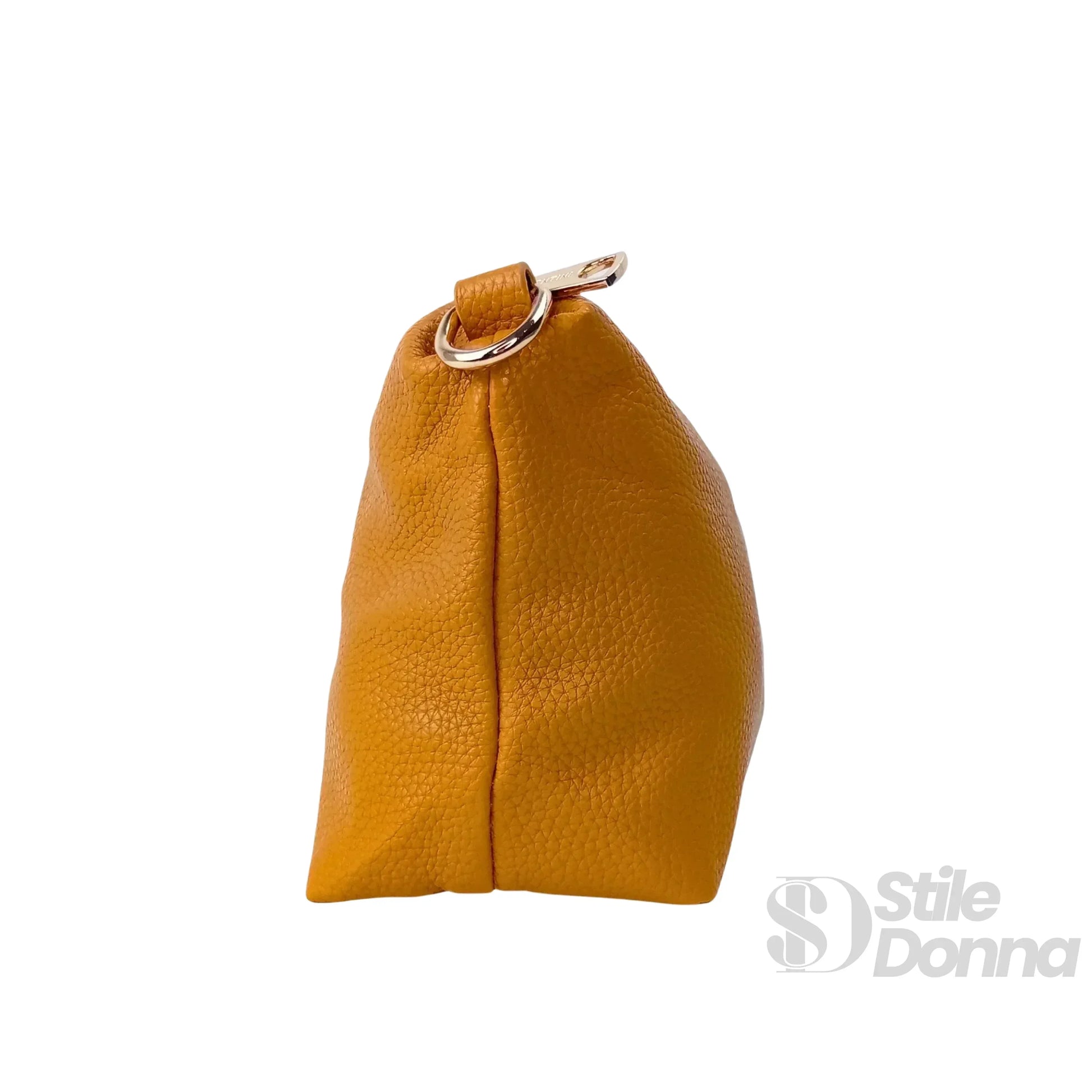 Valentini SIBI borsa tote ecopelle giallo senape – dettaglio chiusura