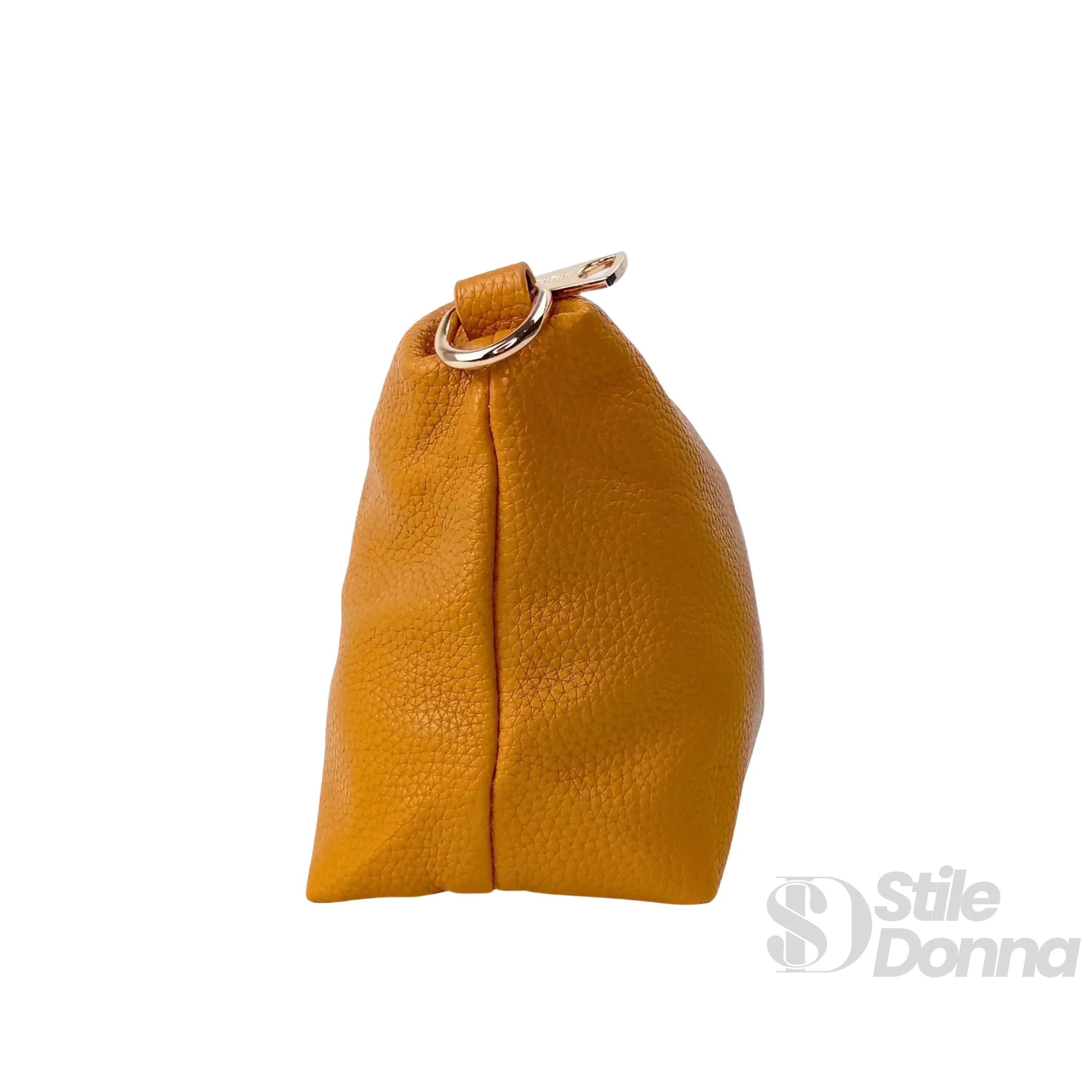 Valentini SIBI borsa tote ecopelle giallo senape – dettaglio chiusura