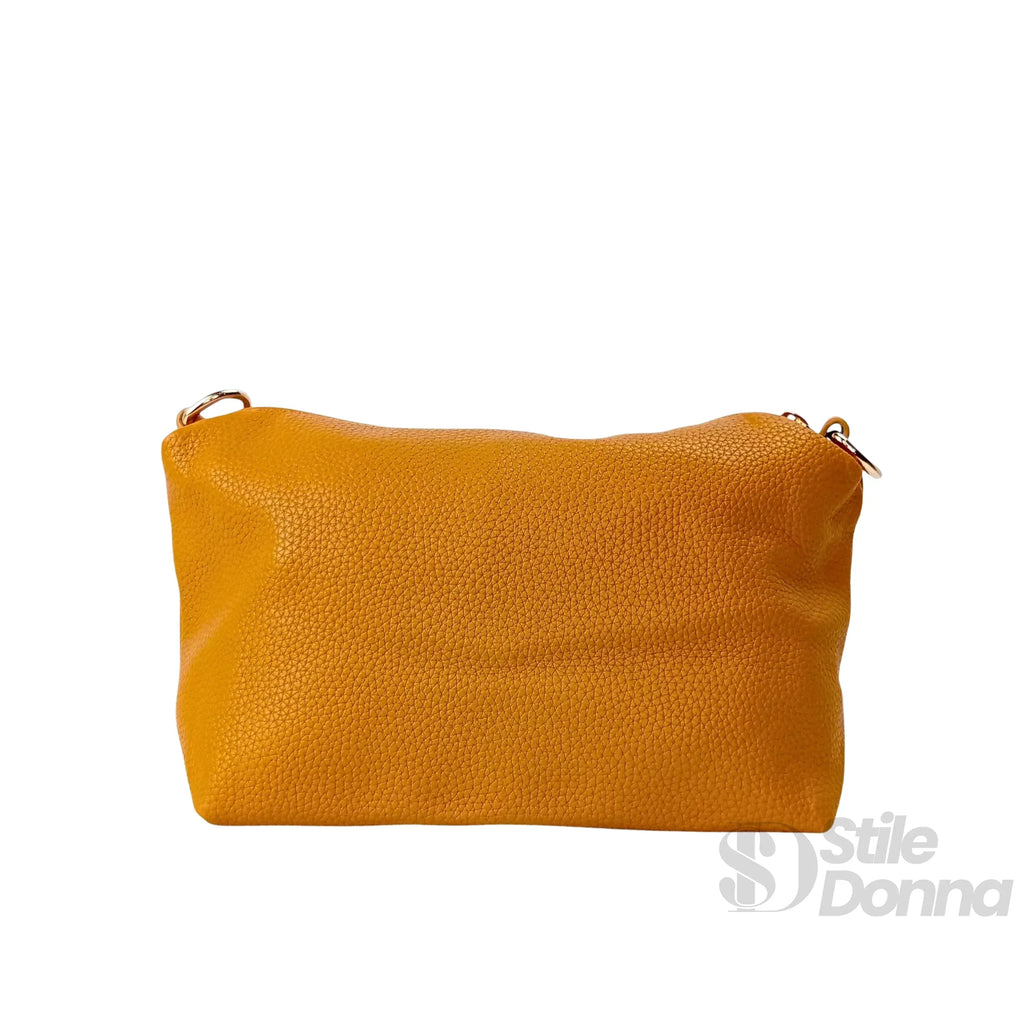Valentini SIBI borsa tote ecopelle giallo senape – dettaglio manico