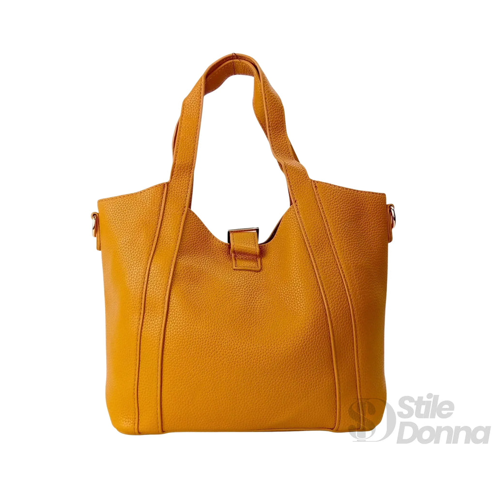 Valentini SIBI borsa tote ecopelle giallo senape – vista supplementare