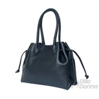 YY Coveri Borsa a Mano Strutturata in Ecopelle Cuoio con Dettagli Oro - Stile Donna Bags