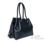 YY Coveri Borsa a Mano Strutturata in Ecopelle Cuoio con Dettagli Oro - Stile Donna Bags