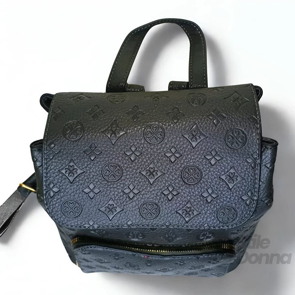 Stile Donna zaino ecopelle grigio – interno e tasche