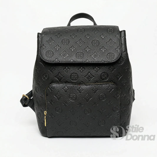 Stile Donna zaino ecopelle grigio pratico e raffinato – vista laterale