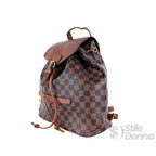 Zaino in Ecopelle Marrone con Tracolla Regolabile - Stile Donna Bags