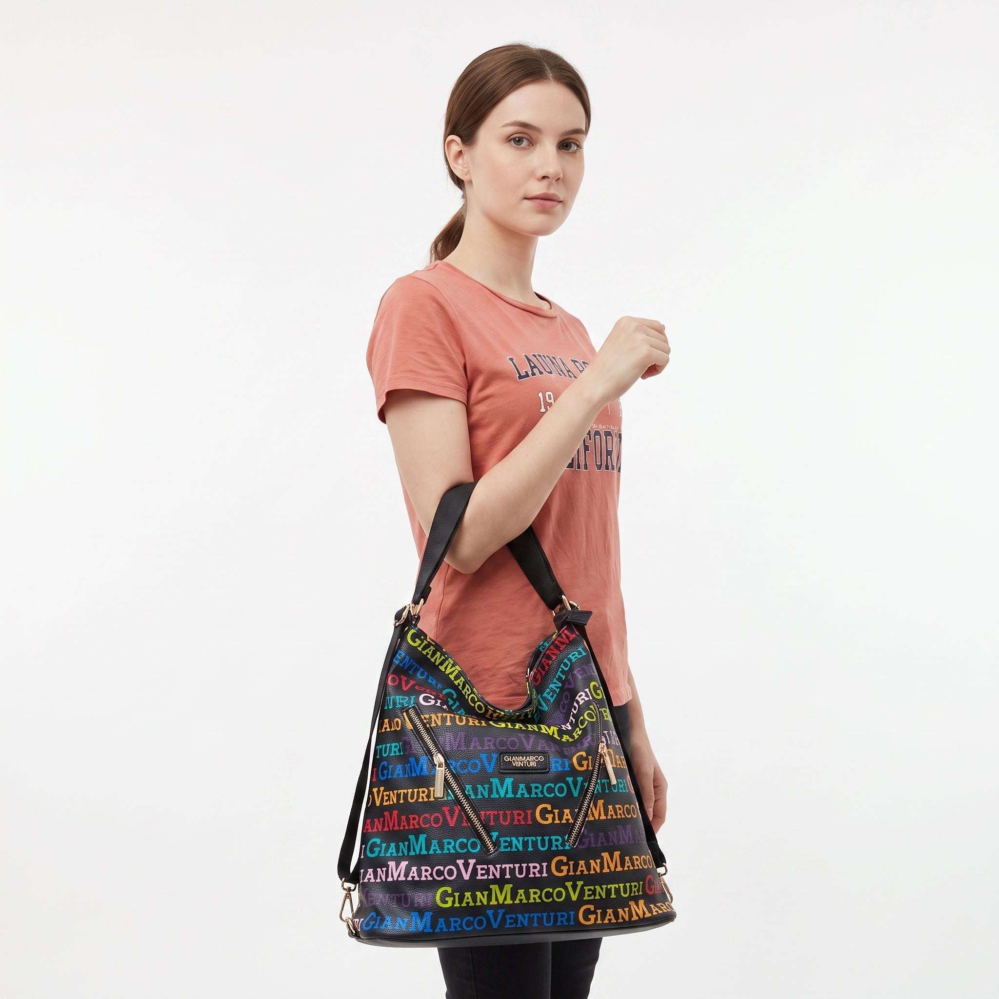 Borsa 2 in 1 Gianmarco Venturi – Hobo & Zaino Multicolor - Stile Donna Bags