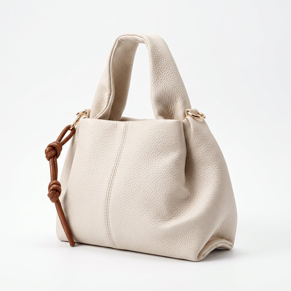 Borsa a Mano Coconuda in Ecopelle Goffrata con Charm Decorativo e Tracolla - Stile Donna Bags