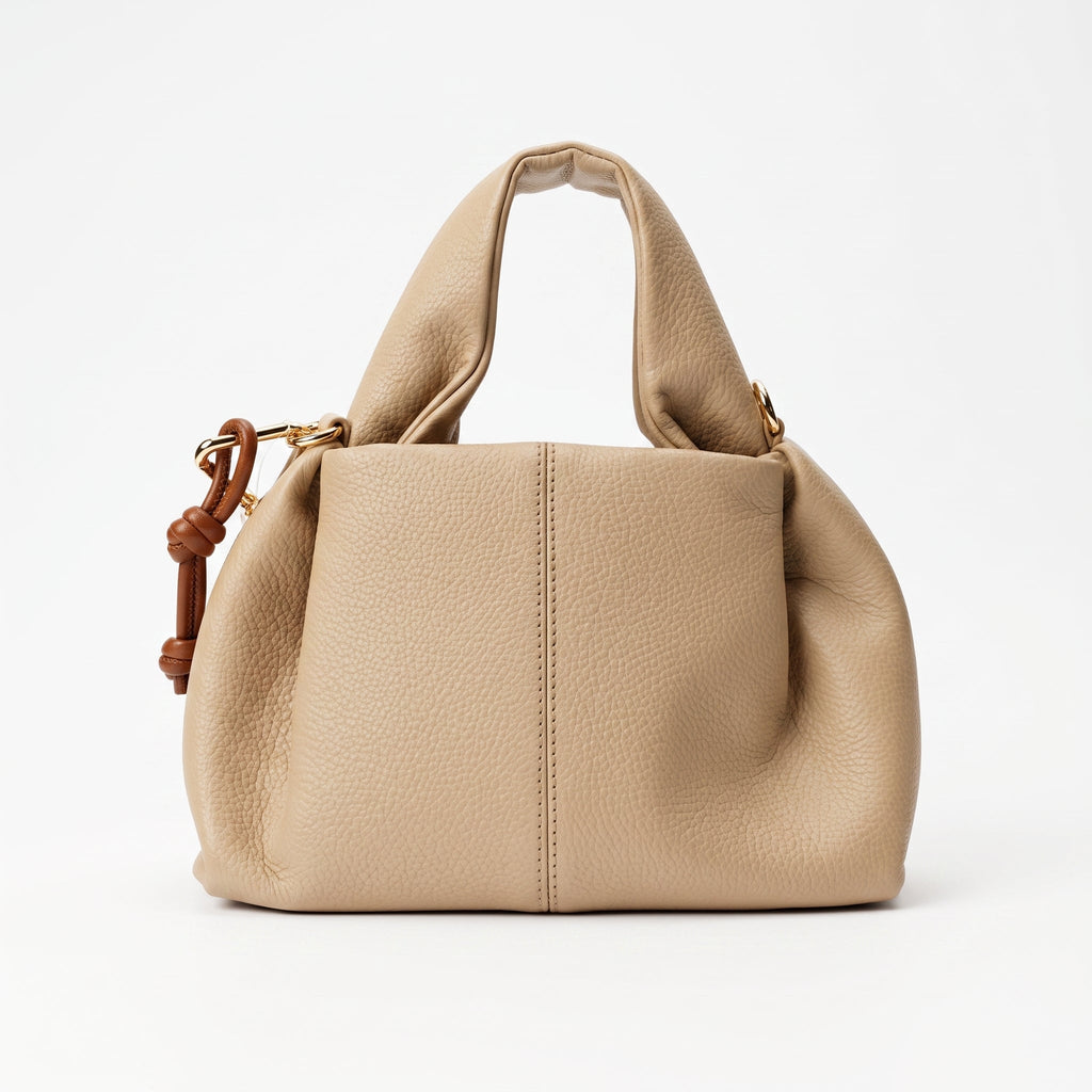 Borsa a Mano Coconuda in Ecopelle Goffrata con Charm Decorativo e Tracolla - Stile Donna Bags