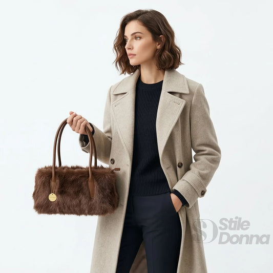borsa-a-mano-in-pelle-e-pelliccia-sintetica-finta-890 - Stile Donna Bags