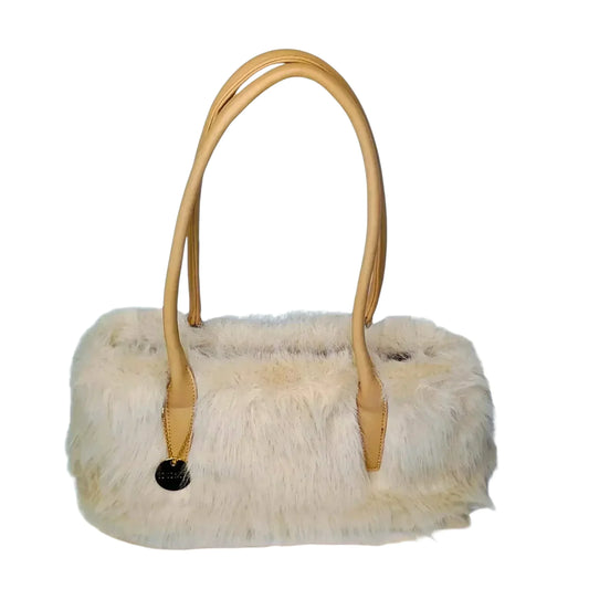 borsa-a-mano-in-pelle-e-pelliccia-sintetica-finta-988 - Stile Donna Bags