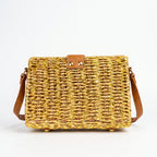 Borsa a Mano Intrecciata in Paglia Naturale - Stile Donna Bags