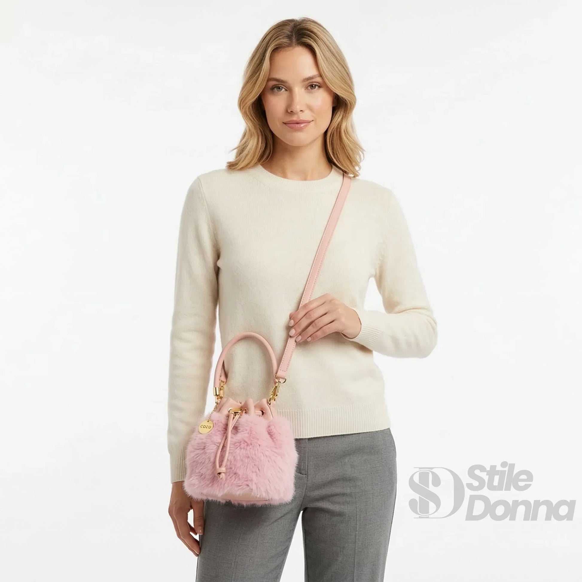 borsa-a-secchiello-in-pelliccia-sintetica-coconuda-ms-1519-tracolla-492 - Stile Donna Bags