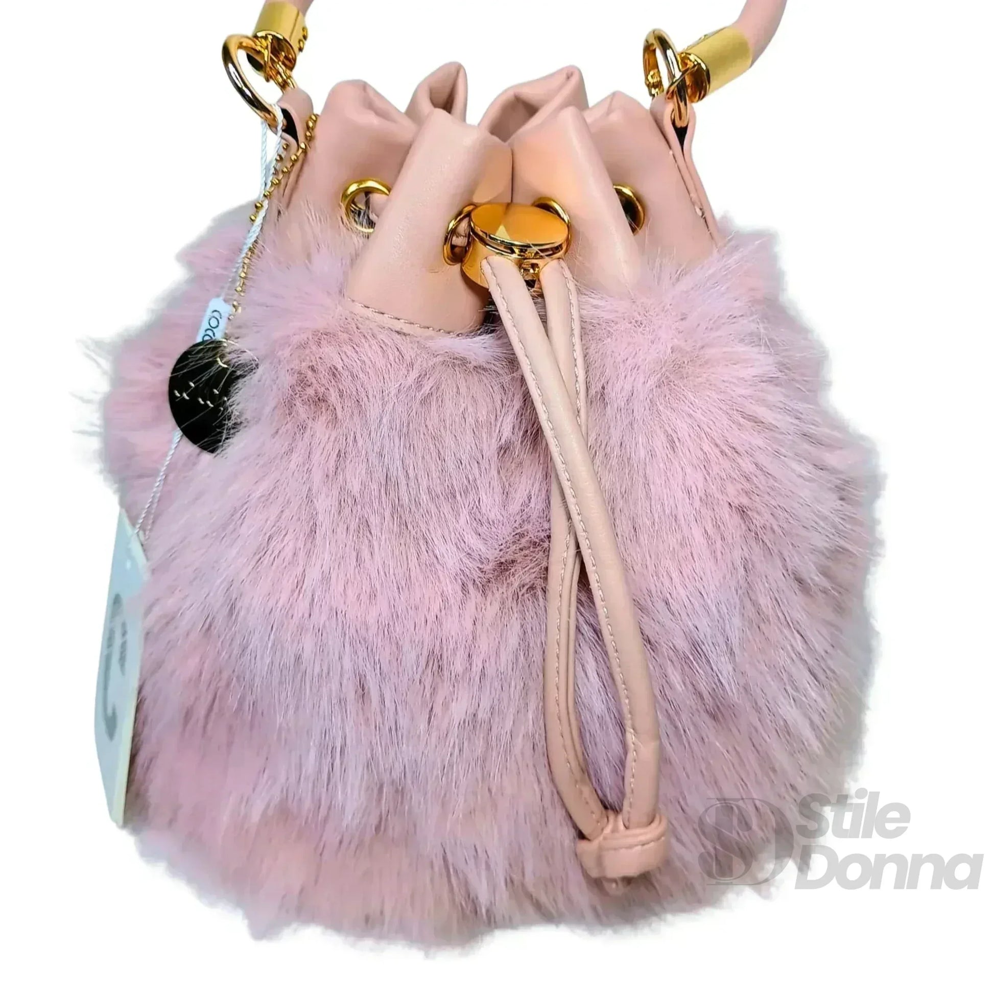 borsa-a-secchiello-in-pelliccia-sintetica-coconuda-ms-1519-tracolla-855 - Stile Donna Bags