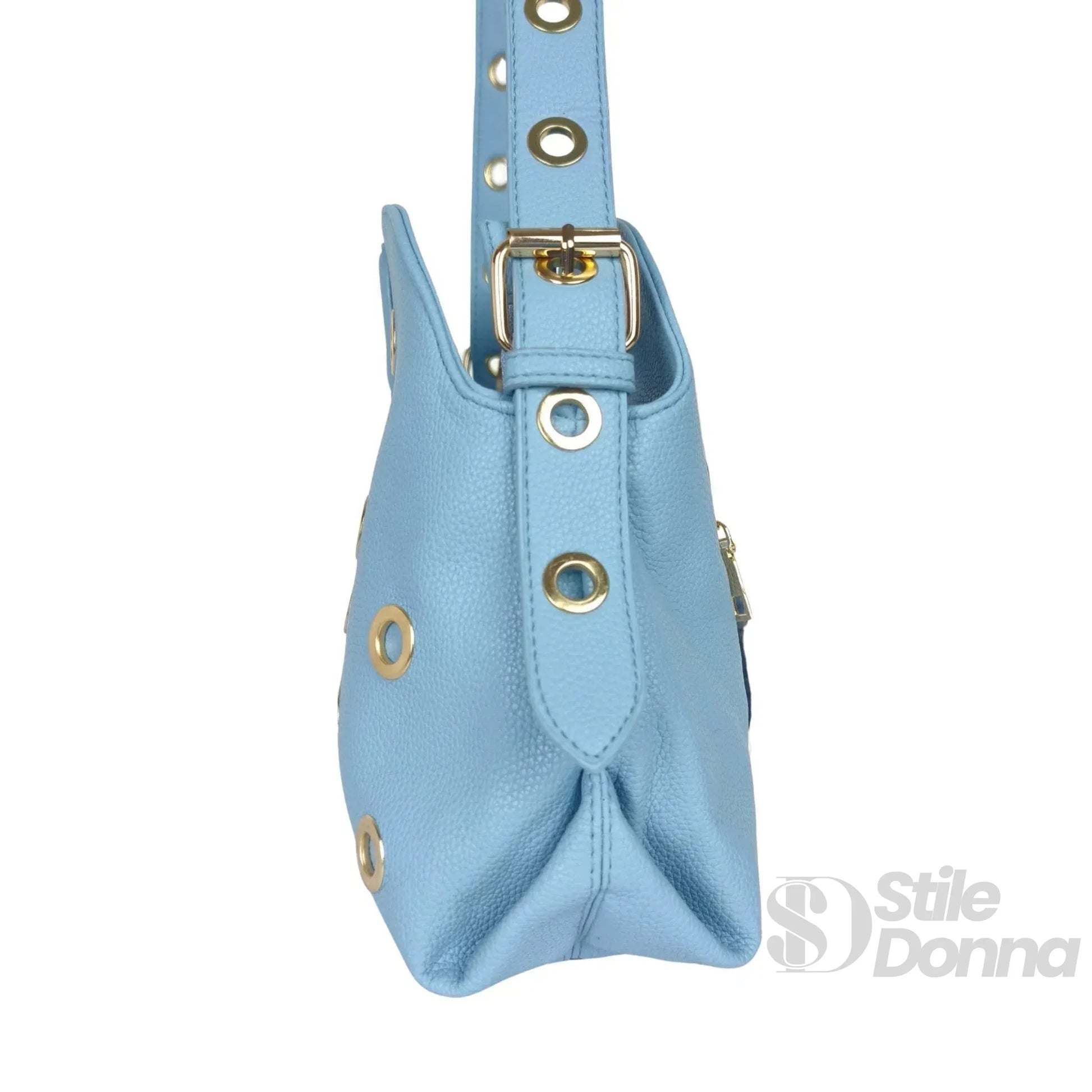 borsa-a-spalla-con-occhielli-circolari-oro-mano-tracolla-pelle-783 - Stile Donna Bags