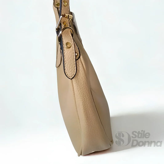 borsa-a-spalla-hobo-in-pelle-beige-tracolla-439 - Stile Donna Bags