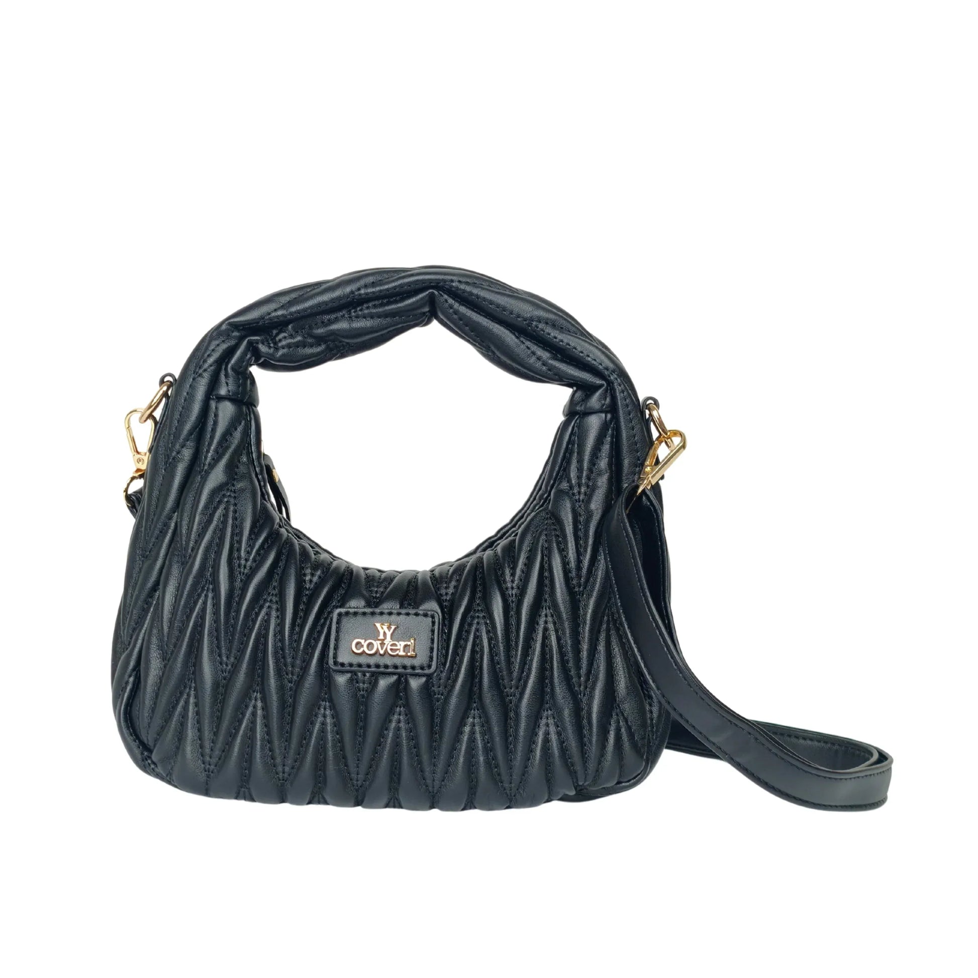 borsa-a-spalla-trapuntata-midnight-beige-con-manico-spirale-tracolla-974 - Stile Donna Bags