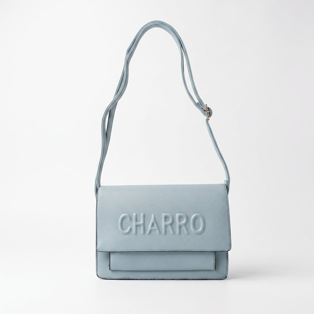 Borsa a Tracolla Charro con Logo in Rilievo