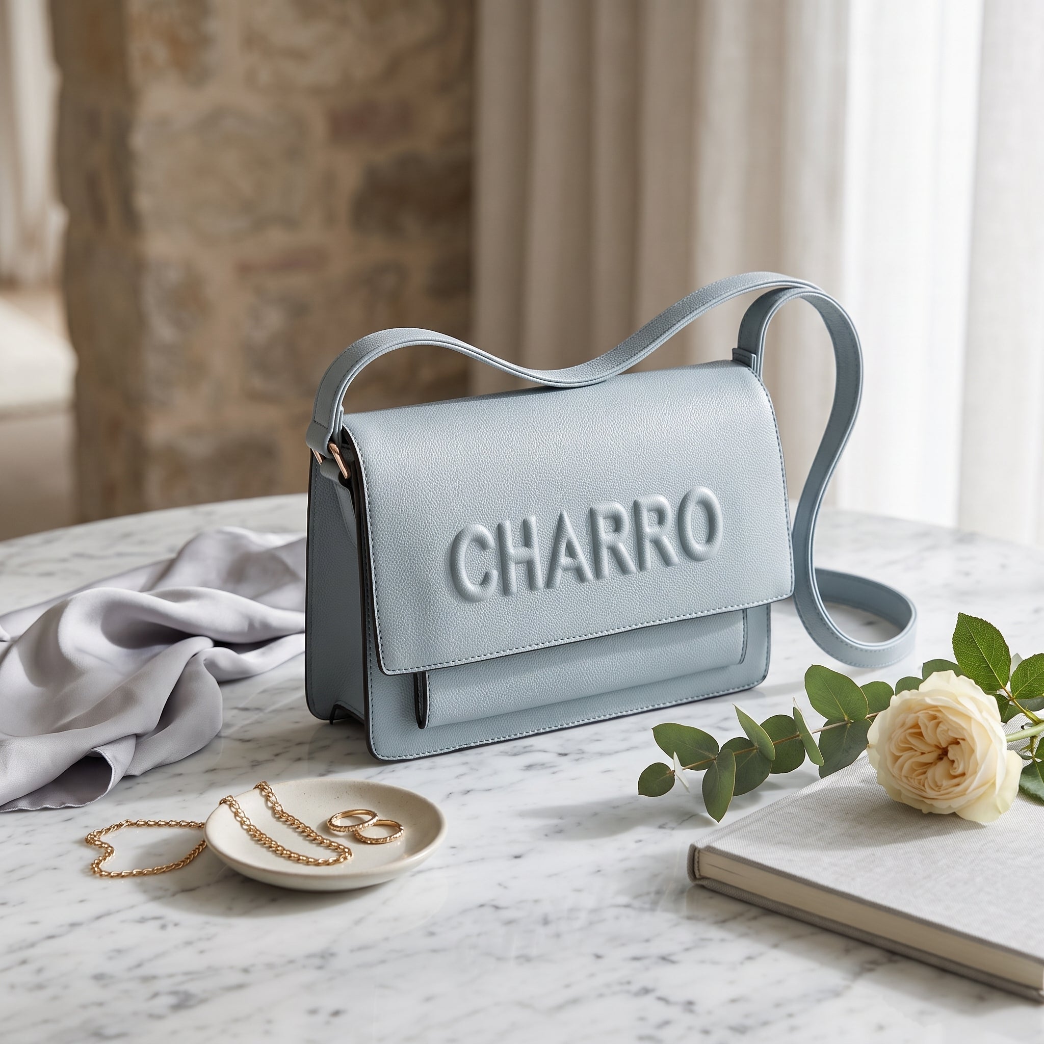 Borsa a Tracolla Charro con Logo in Rilievo - Stile Donna Bags