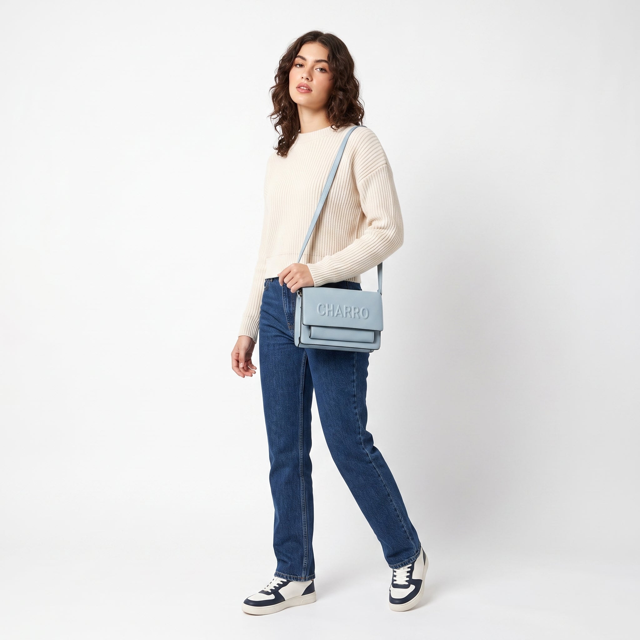 Borsa a Tracolla Charro con Logo in Rilievo - Stile Donna Bags