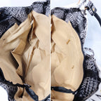 Borsa Adelina a Mano in Canvas Farfalle con Manici Intrecciati e Charm - Stile Donna Bags