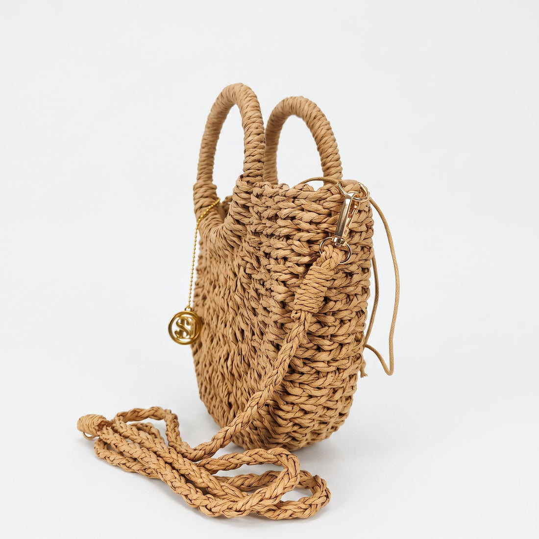 Stile Donna Bags – Alessia, polokruhová kabelka z rafie