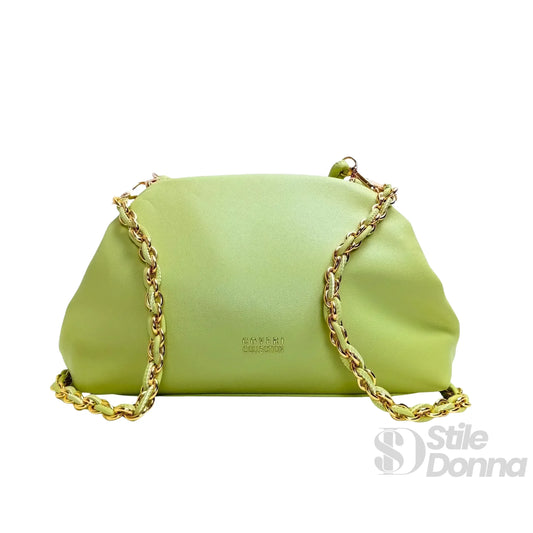 borsa-clutch-enrico-coveri-verde-lime-in-morbida-a-mano-tracolla-pelle-783 - Stile Donna Bags