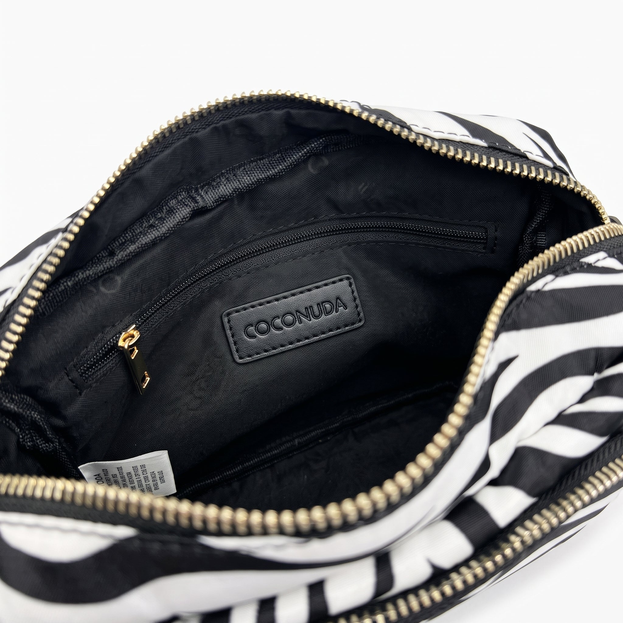 Borsa Coconuda Zebrata in Nylon con Stampa Animalier - Stile Donna Bags