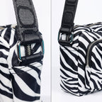 Borsa Coconuda Zebrata in Nylon con Stampa Animalier - Stile Donna Bags