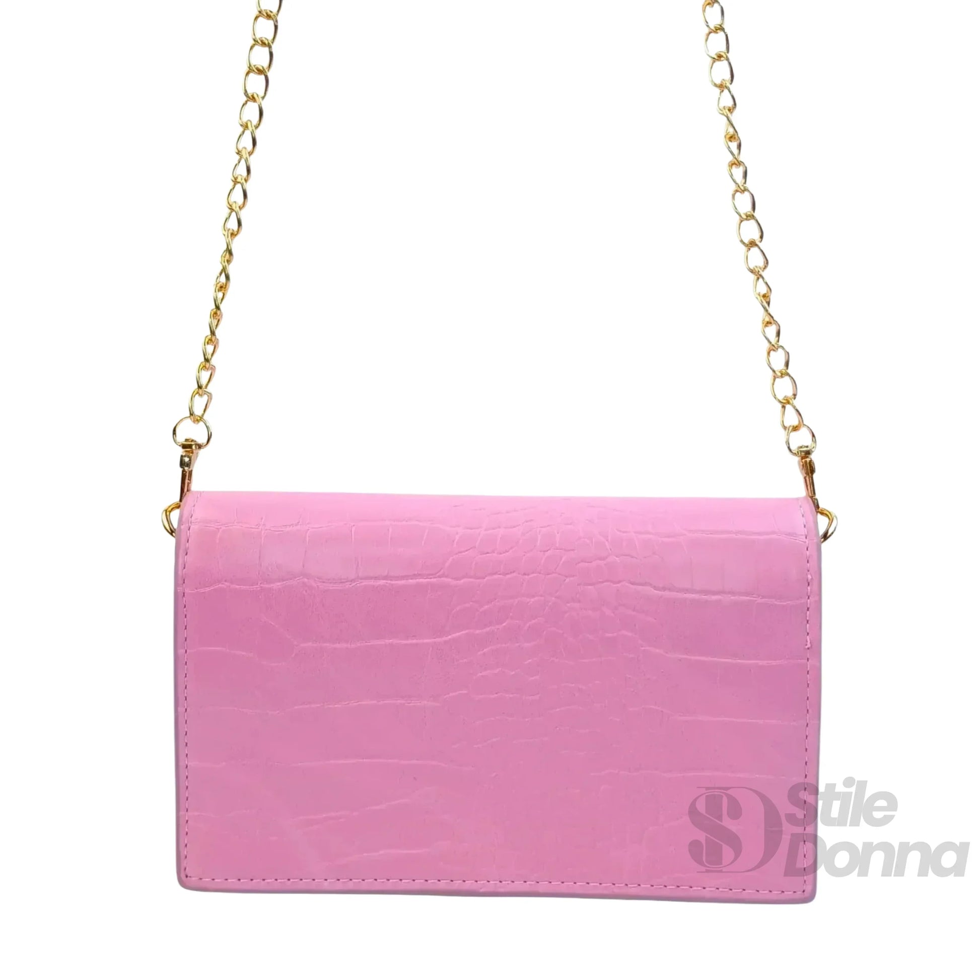 borsa-da-donna-online-con-texture-coccodrillo-rosa-a-tracolla-276 - Stile Donna Bags
