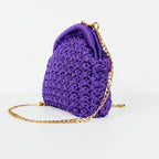 Borsa Fiorella in Crochet con Chiusura a Clip e Catena Dorata – Stile Donna - Stile Donna Bags