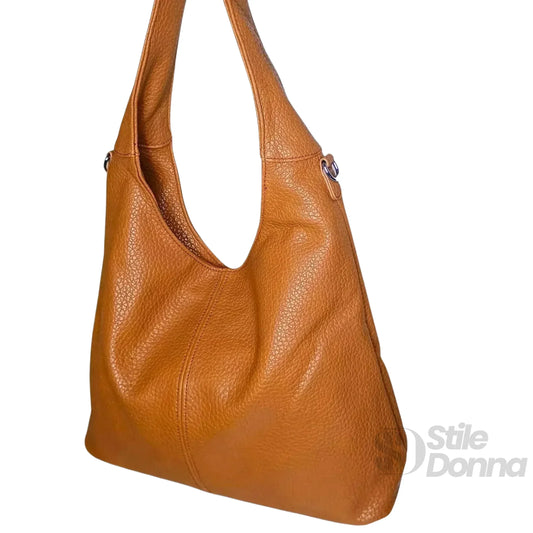 borsa-hobo-in-pelle-marrone-ms-6569-a-mano-877 - Stile Donna Bags