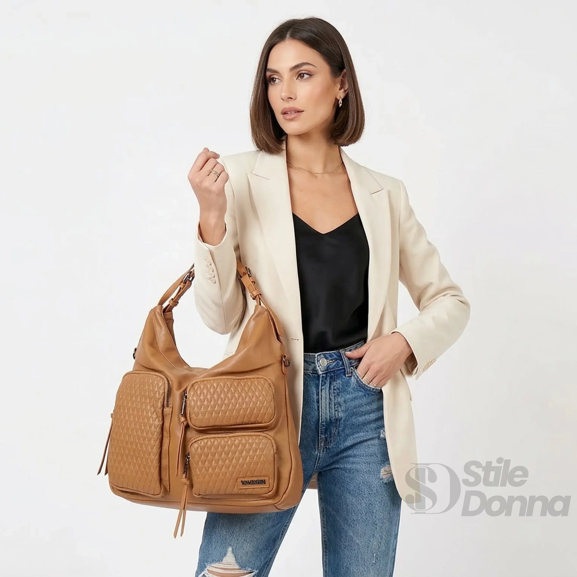 borsa-hobo-in-pelle-pu-da-donna-valentini-a-mano-434 - Stile Donna Bags