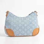 Borsa Hobo Sweet Years in Denim Jacquard con Catena e Tracolla Larga - Stile Donna Bags
