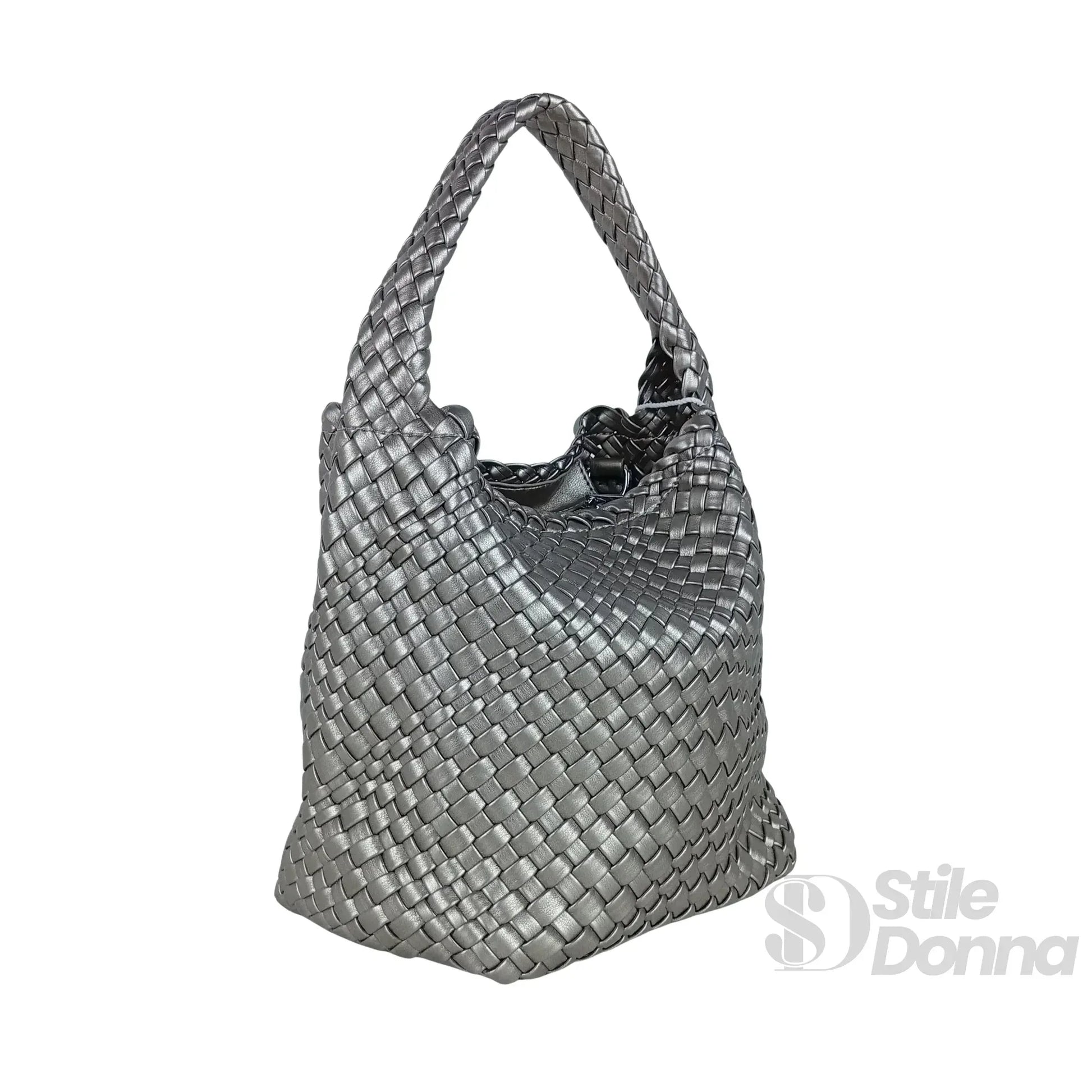 borsa-in-ecopelle-intrecciata-a-mano-hobo-pelle-559 - Stile Donna Bags