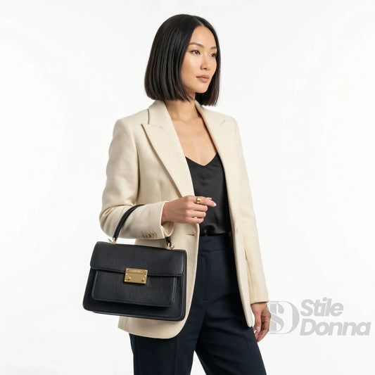 borsa-in-pelle-nera-charro-con-tracolla-a-mano-580 - Stile Donna Bags