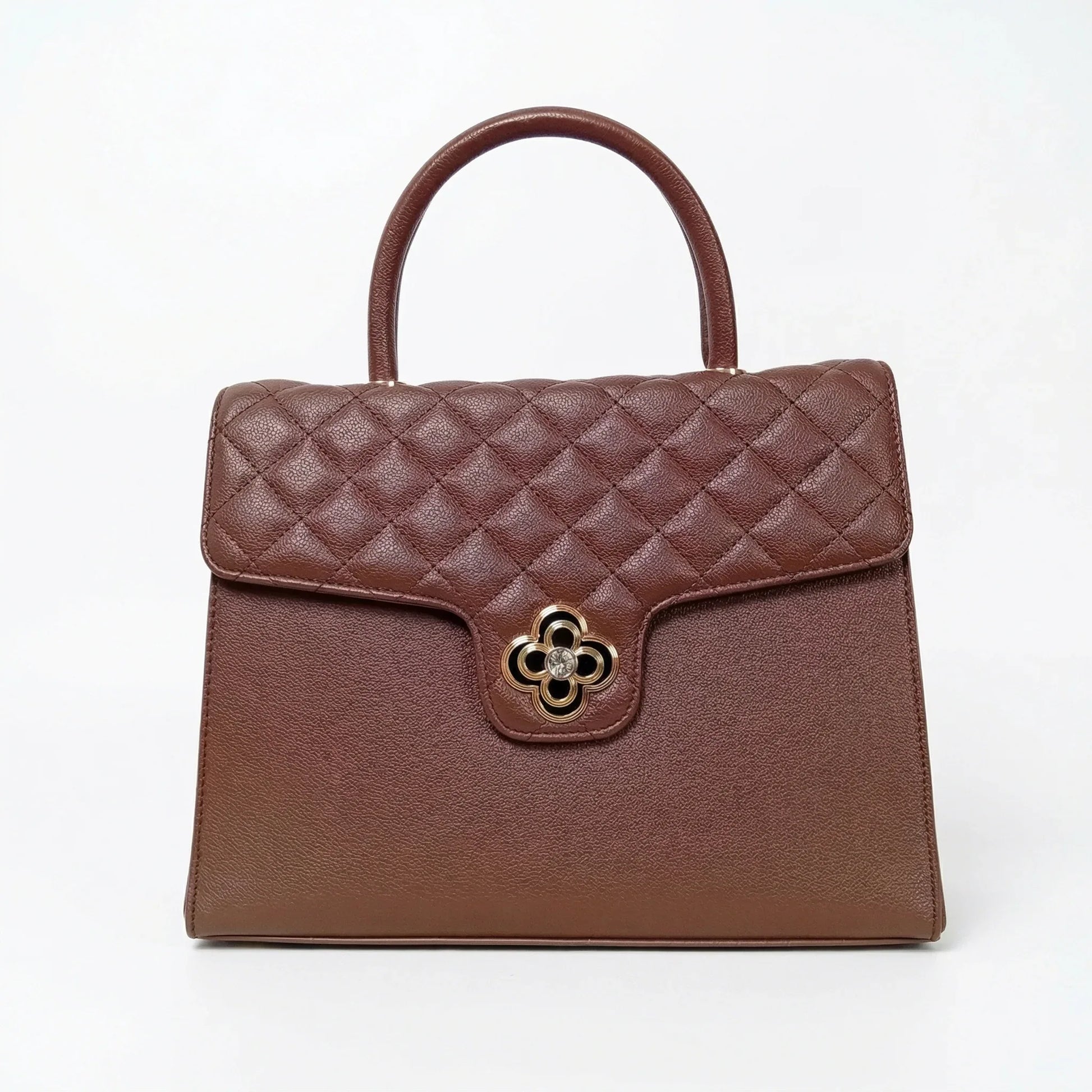 borsa-in-pelle-pu-con-chiusura-a-quadrifoglio-mano-trapuntata_202604010928 - Stile Donna Bags