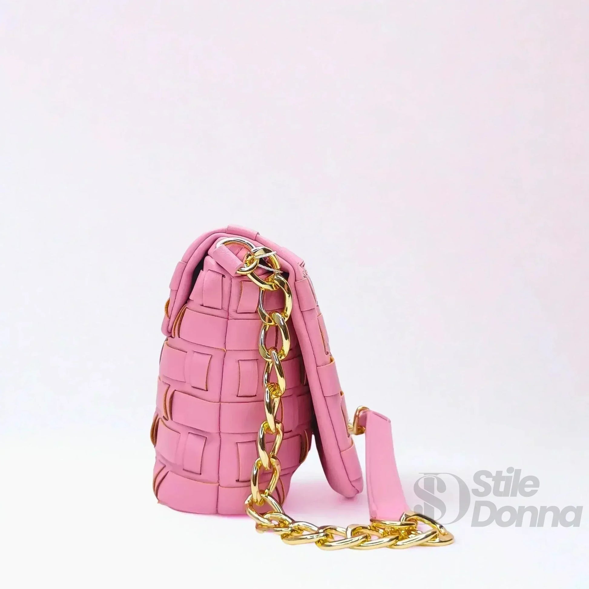 borsa-intrecciata-argento-coconuda-a-tracolla-pelle-880 - Stile Donna Bags